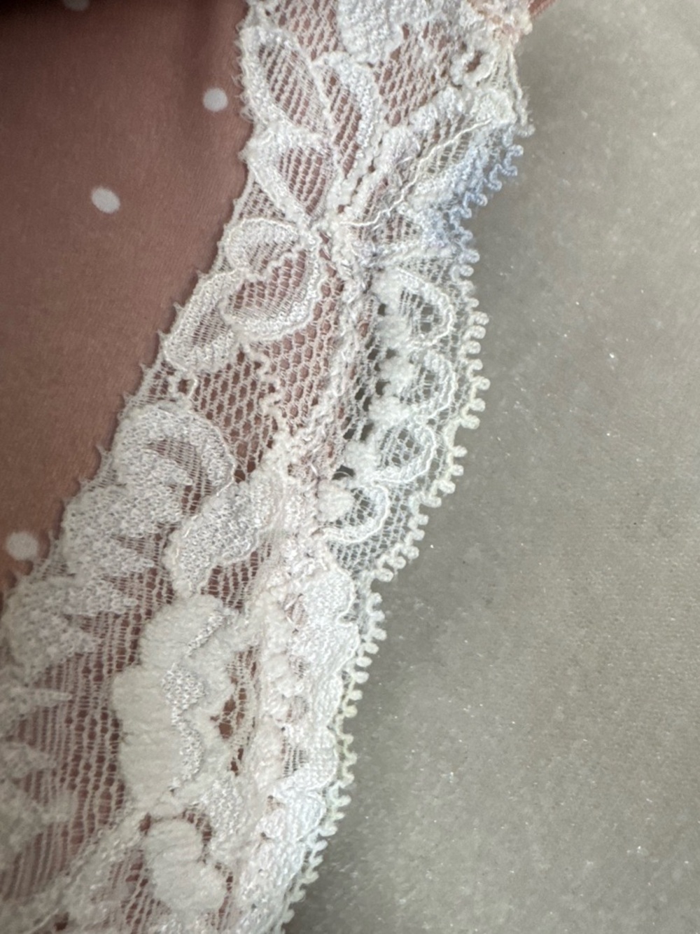 Intimissimi Sophia Balconette Bra Size 34D Lace Trim Pink Polka Dot - Picture 11 of 15